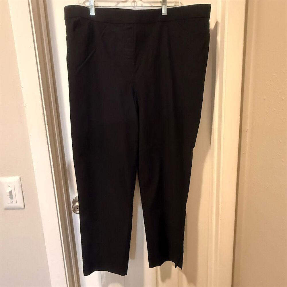 Alfred Dunner Women's Black Plus Size  Dress Pants Size 18 Straight Leg Workwear